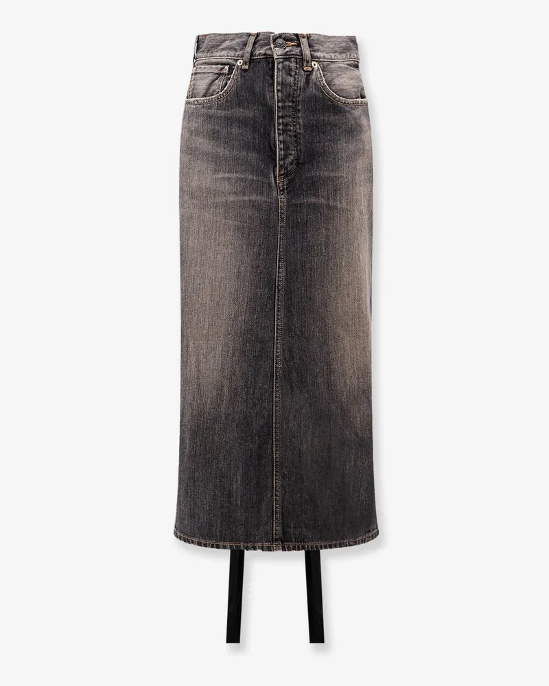 Balenciaga Denim skirt with laces interwining -  - gender_Woman Grey