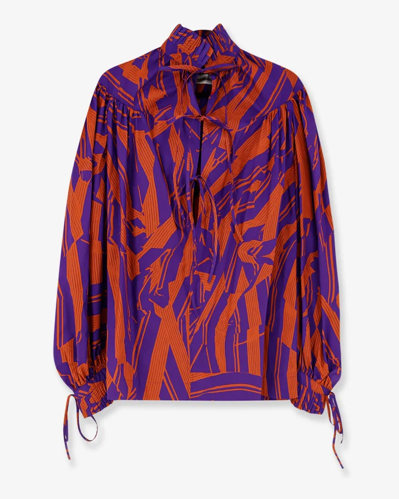 Dries van Noten Catya cotton shirt with Crushed Stripe print -  - gender_Woman Multicolor
