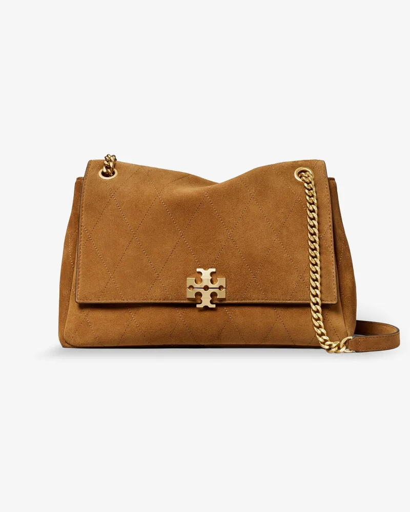 Tory Burch Charlie suede shoulder bag -  - gender_Woman Brown