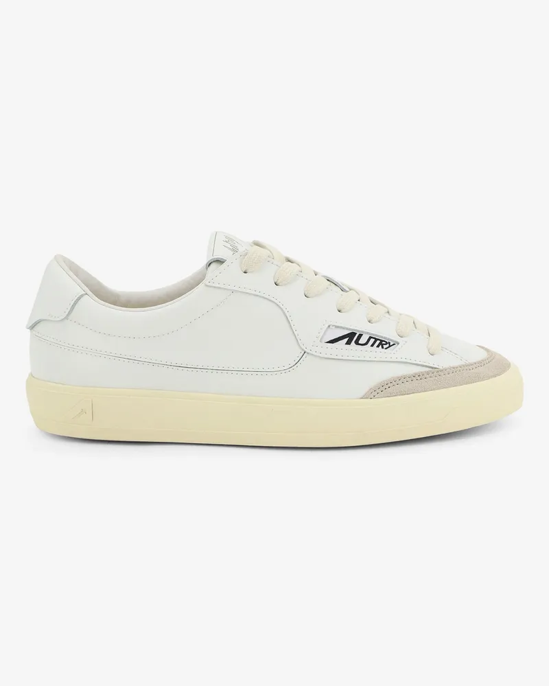 AUTRY Windscape leather sneakers with suede insert -  - gender_Man White