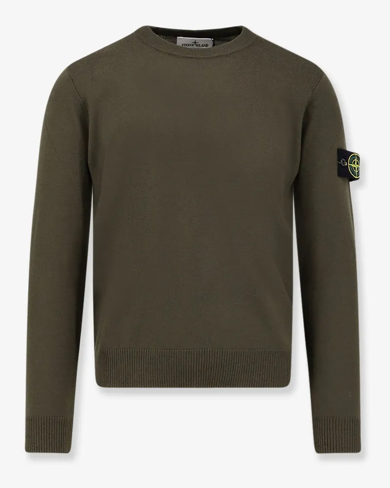 Stone Island Certified virgin wool sweater -  - gender_Man Green