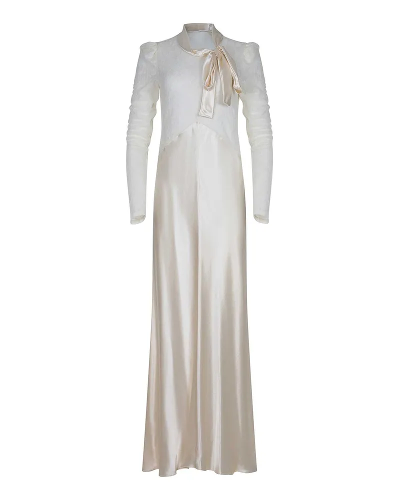 Alberta Ferretti Knielanges Kleid - Hellgrau Hellgrau