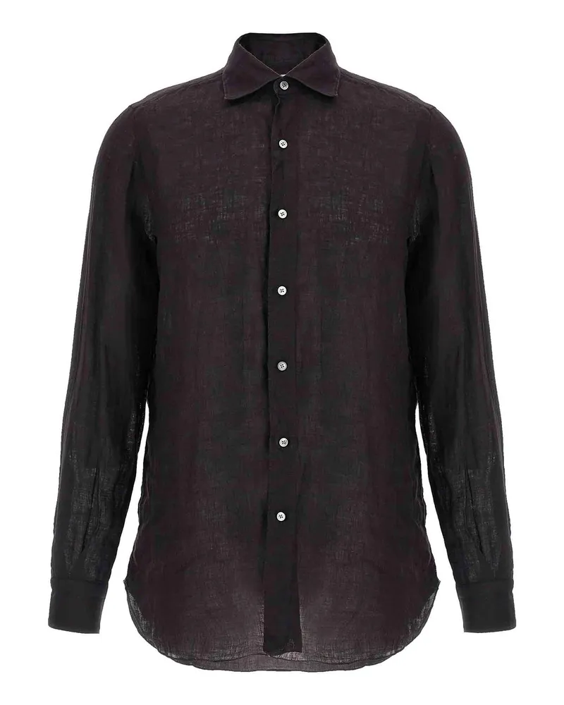 Finamore 1925 Hemd - Schwarz Schwarz