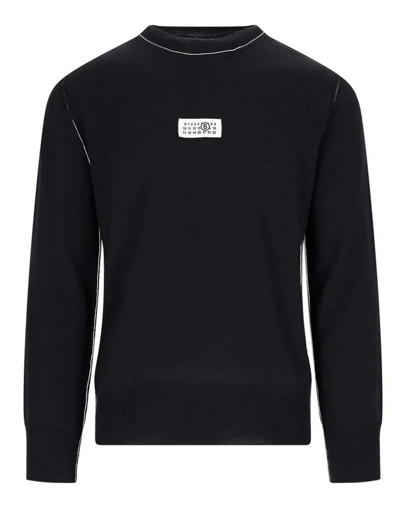 Maison Margiela Rundhalspullover - Schwarz Schwarz