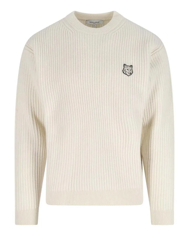 Kitsuné Rundhalspullover - Weiß Weiß