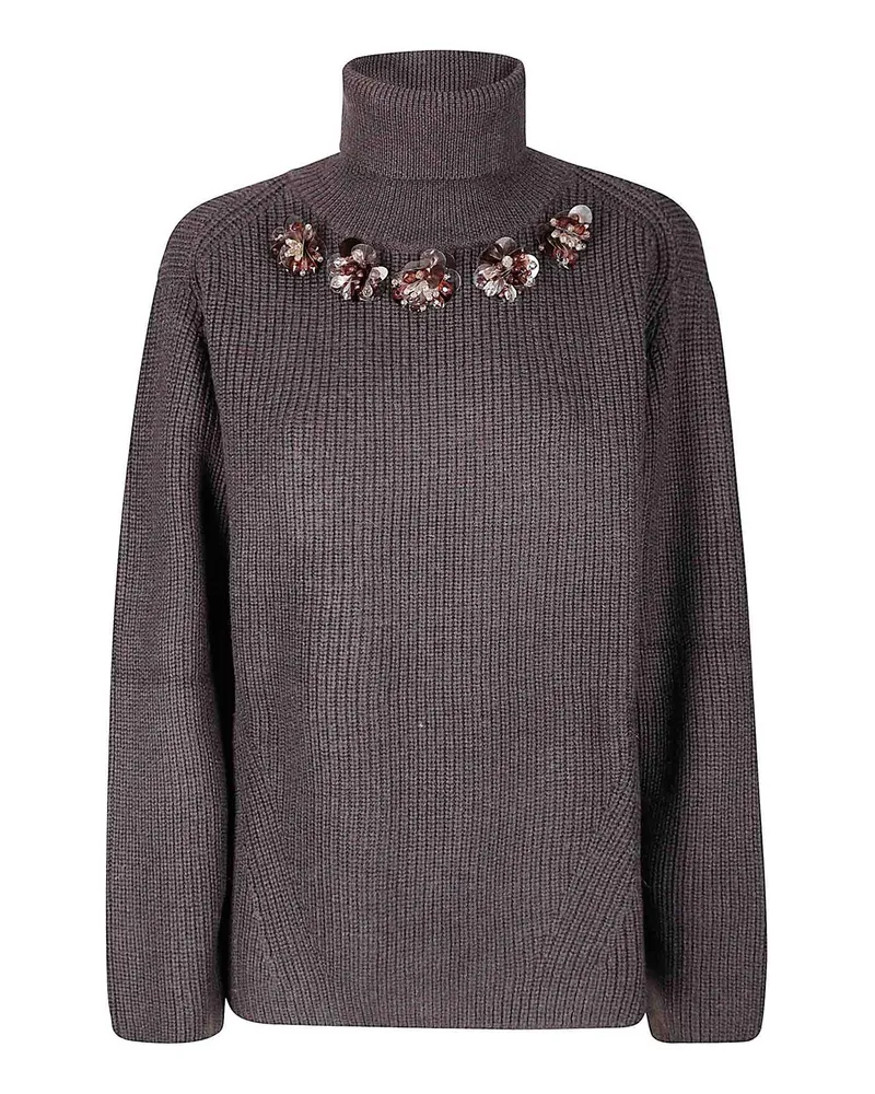 P.A.R.O.S.H. P. A.R. O.S. H. Rundhalspullover - Schwarz Schwarz