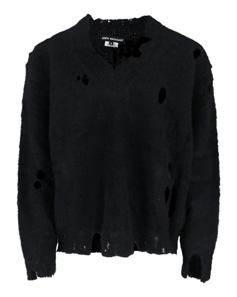 Junya Watanabe Rundhalspullover - Schwarz Schwarz