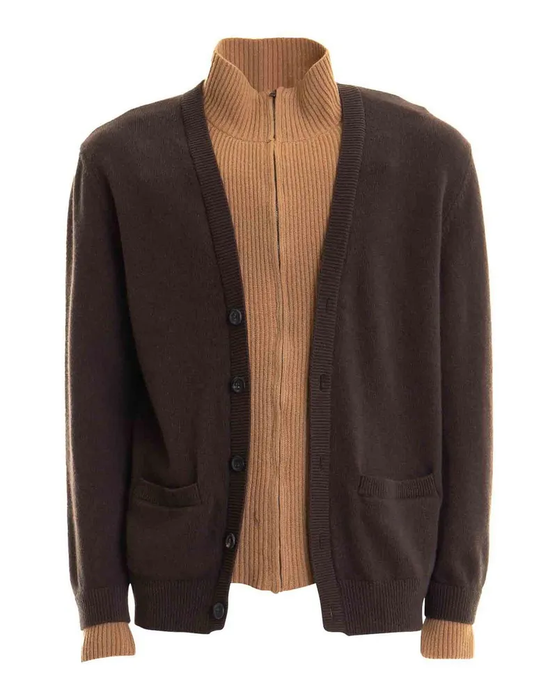 Moschino Rundhalspullover - Schwarz Braun