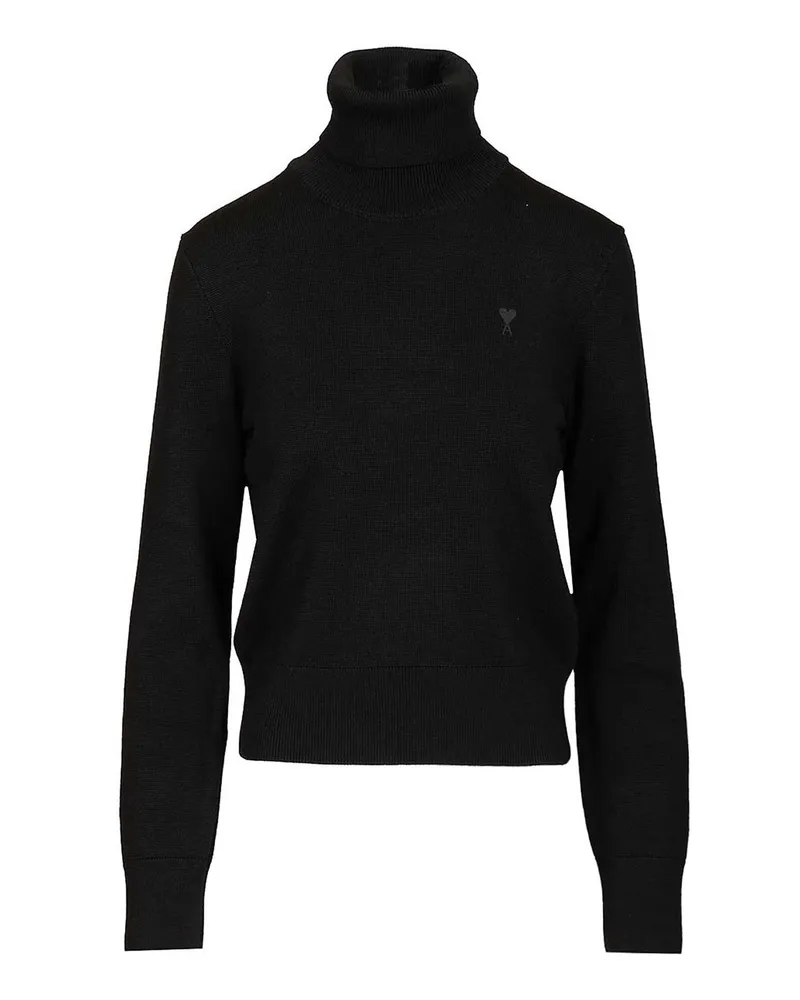 AMI Paris Rundhalspullover - Schwarz Schwarz