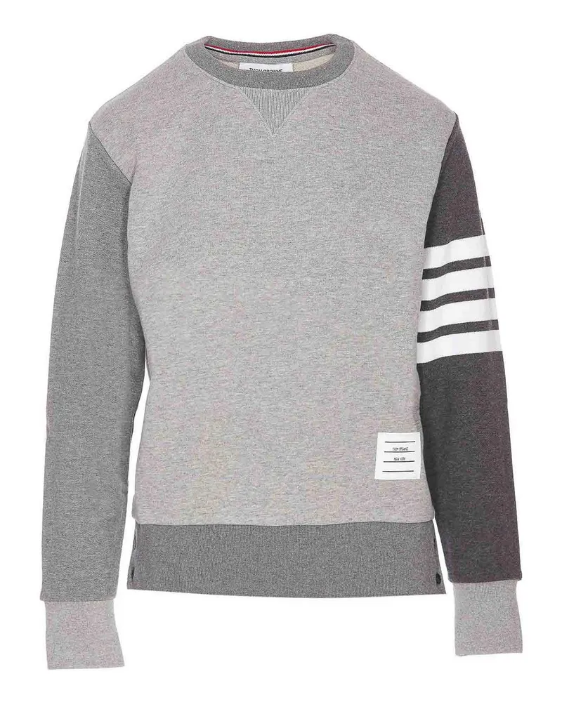 Thom Browne Rundhalspullover - Grau Grau