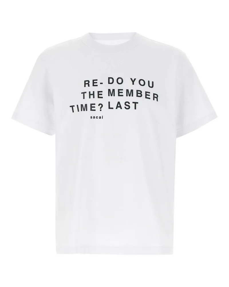 Sacai T-Shirt - Weiß Weiß