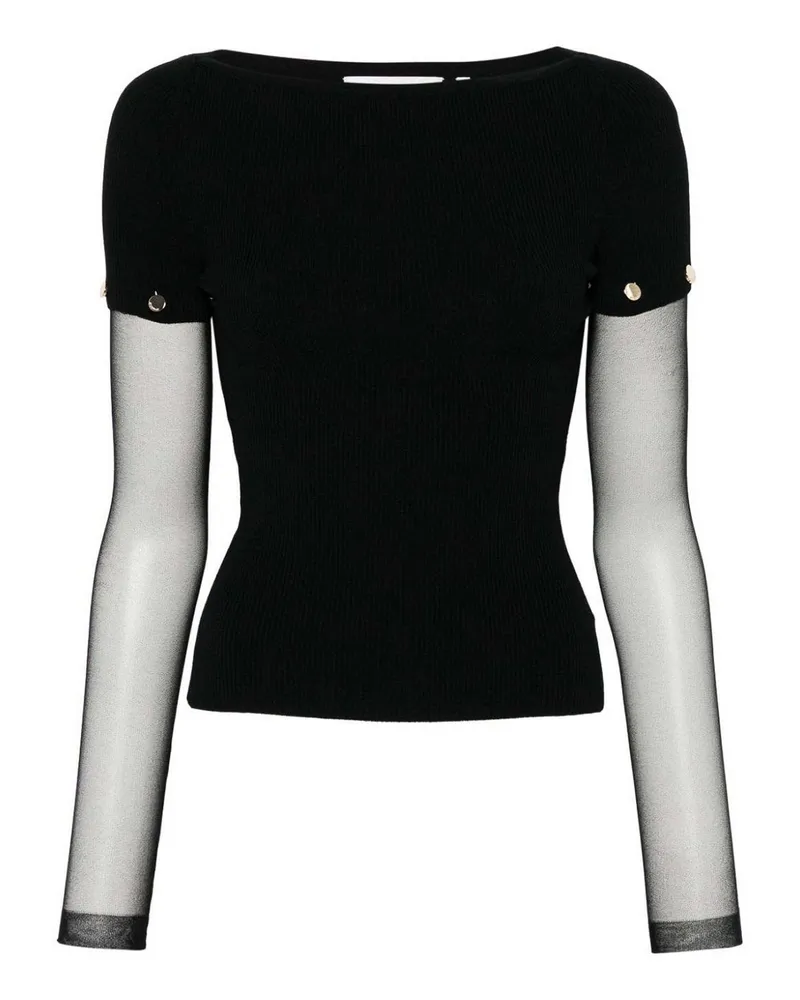SPORTMAX Rundhalspullover - Schwarz Schwarz