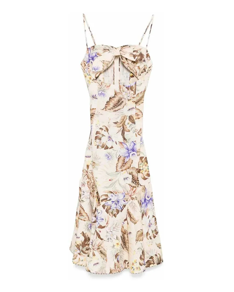 Zimmermann Knielanges Kleid - Weiß Weiß