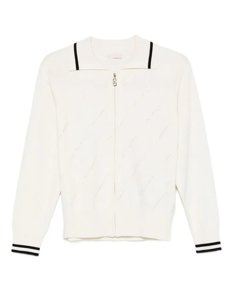 Liu Jo Rundhalspullover - Schwarz Weiß