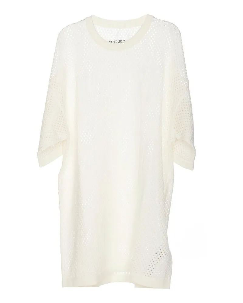 Maison Margiela Rundhalspullover - Weiß Weiß