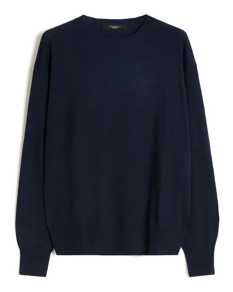 Max Mara Rundhalspullover - Blau Blau