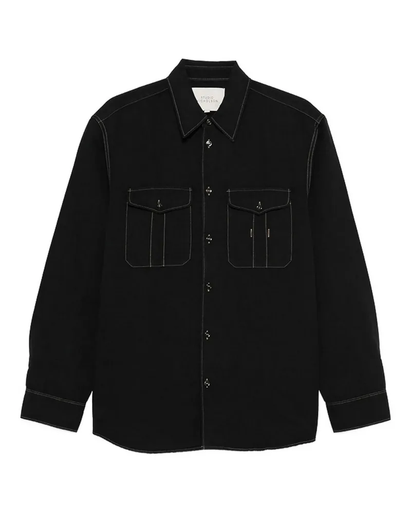 Studio Nicholson Hemd - Schwarz Schwarz