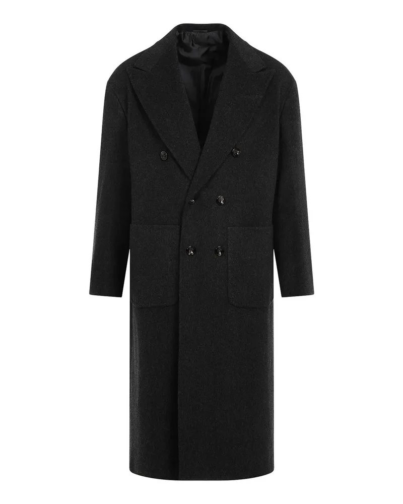 Kiton Kurzer Mantel - Grau Grau