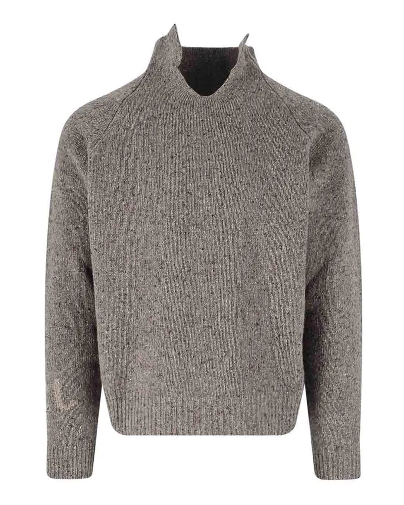 ERL Rundhalspullover - Grau Grau