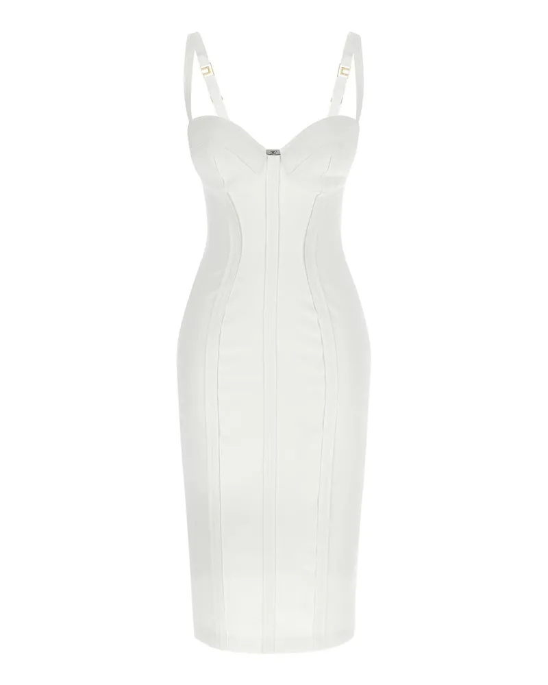 Elisabetta Franchi Knielanges Kleid - Weiß Weiß