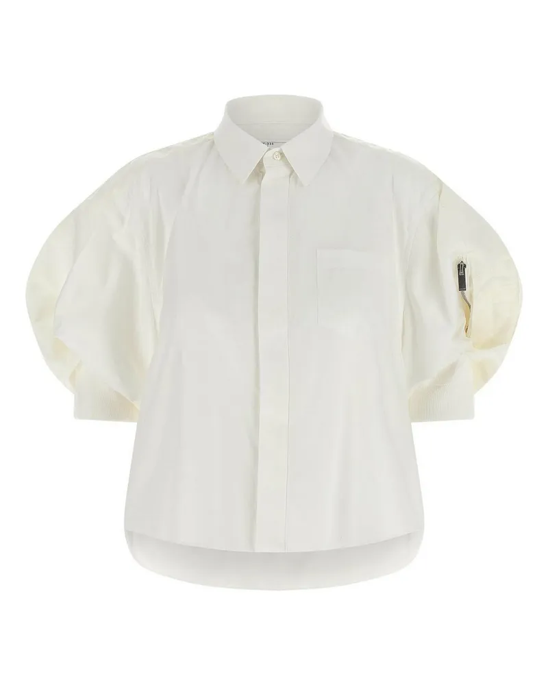 Sacai Bomberjacke - Weiß Weiß