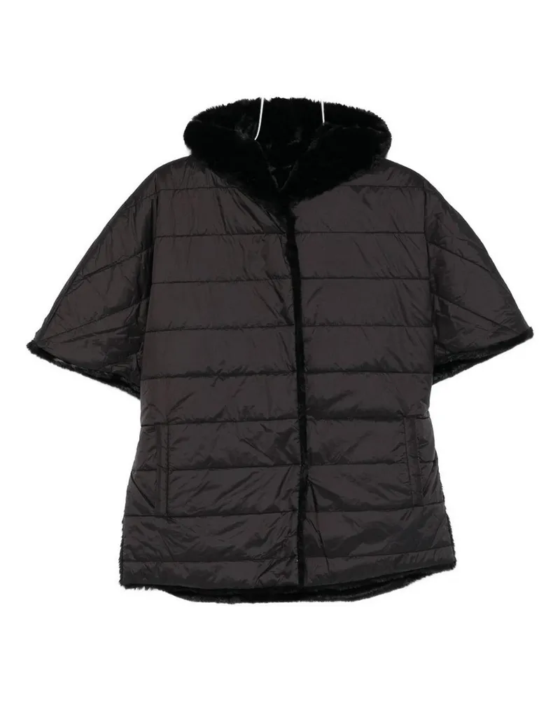 Blumarine Kurzer Mantel - Schwarz Schwarz