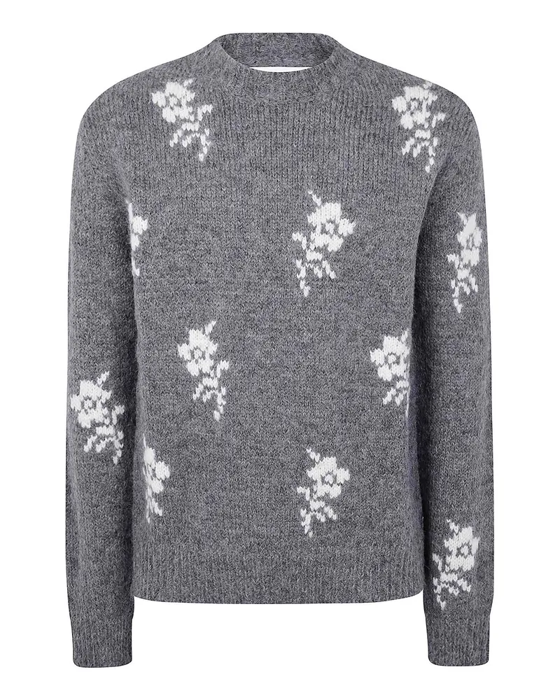 Jil Sander Rundhalspullover - Grau Grau