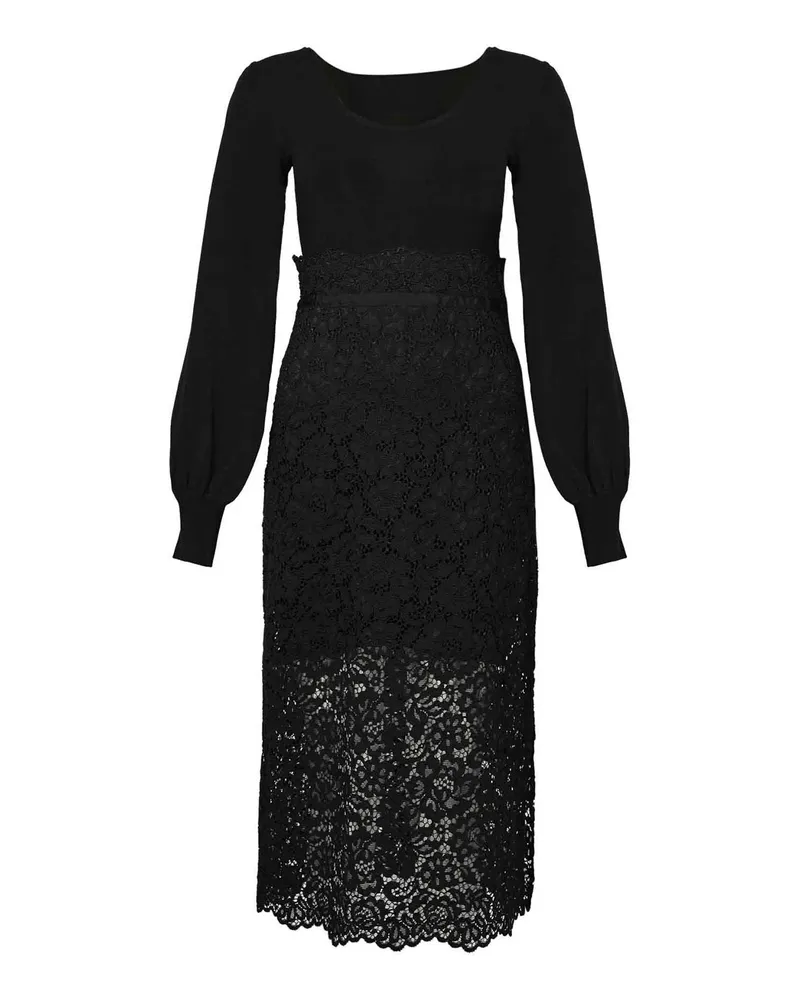 Twin-Set Knielanges Kleid - Schwarz Schwarz