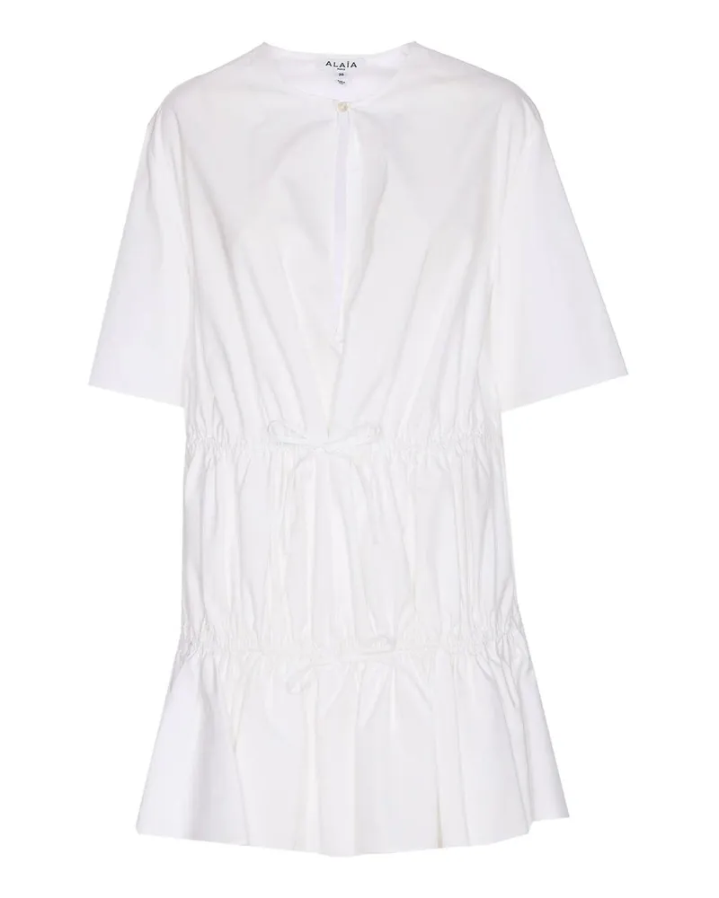 Alaïa Knielanges Kleid - Weiß Weiß