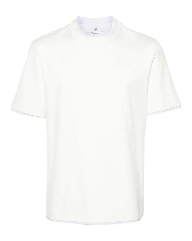 Brunello Cucinelli Rundhalspullover - Weiß Weiß