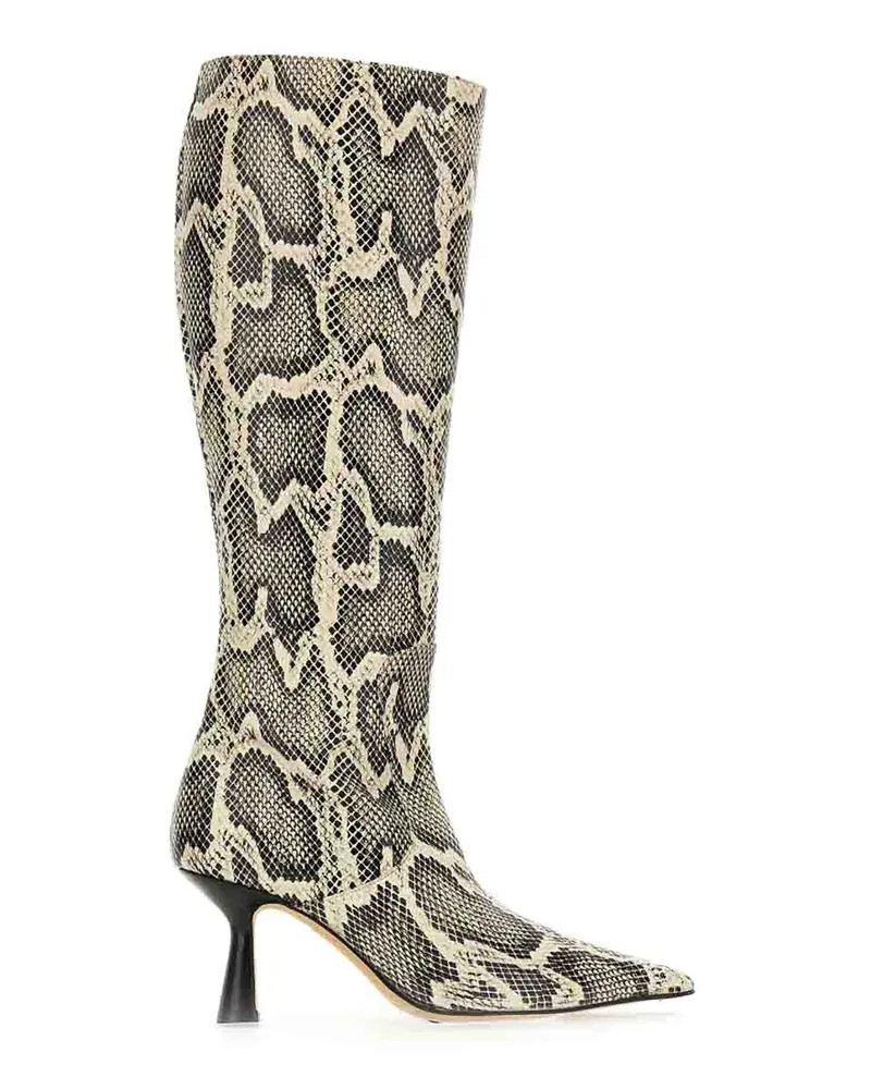 aeyde Stiefel - Weiß Animal