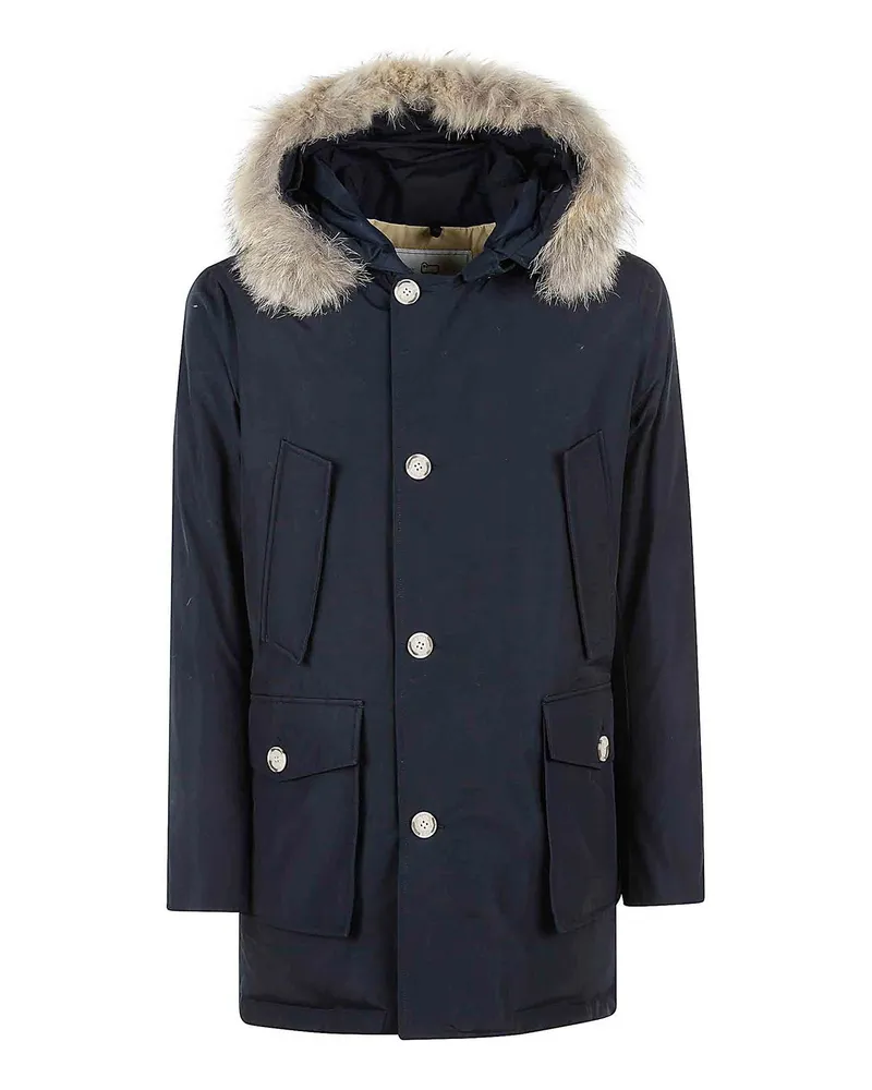 Woolrich Knielanger Mantel - Blau Blau