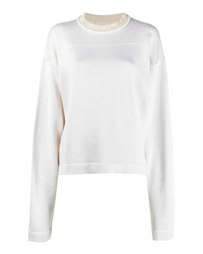 Jil Sander Rundhalspullover - Beige Beige