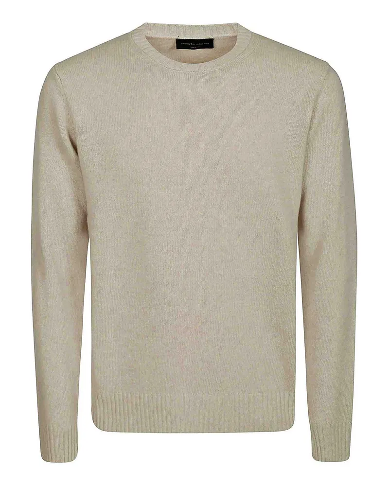 Roberto Collina Rundhalspullover - Weiß Weiß