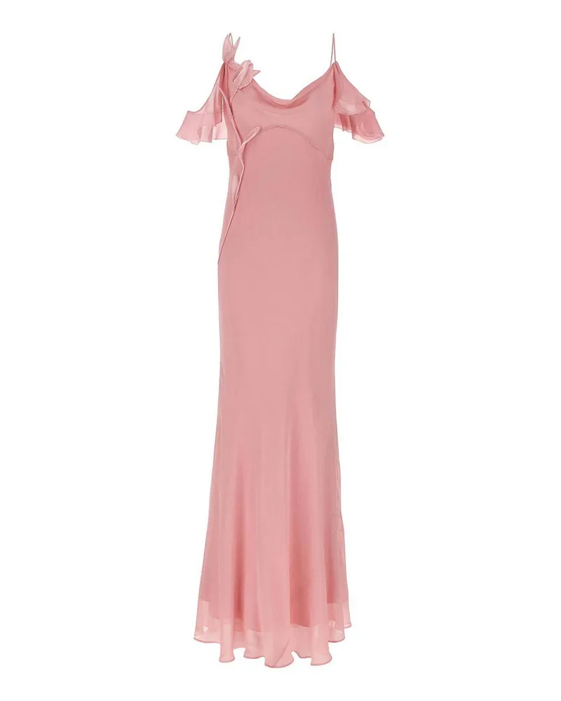 Self-Portrait Maxikleid - Nude Nude