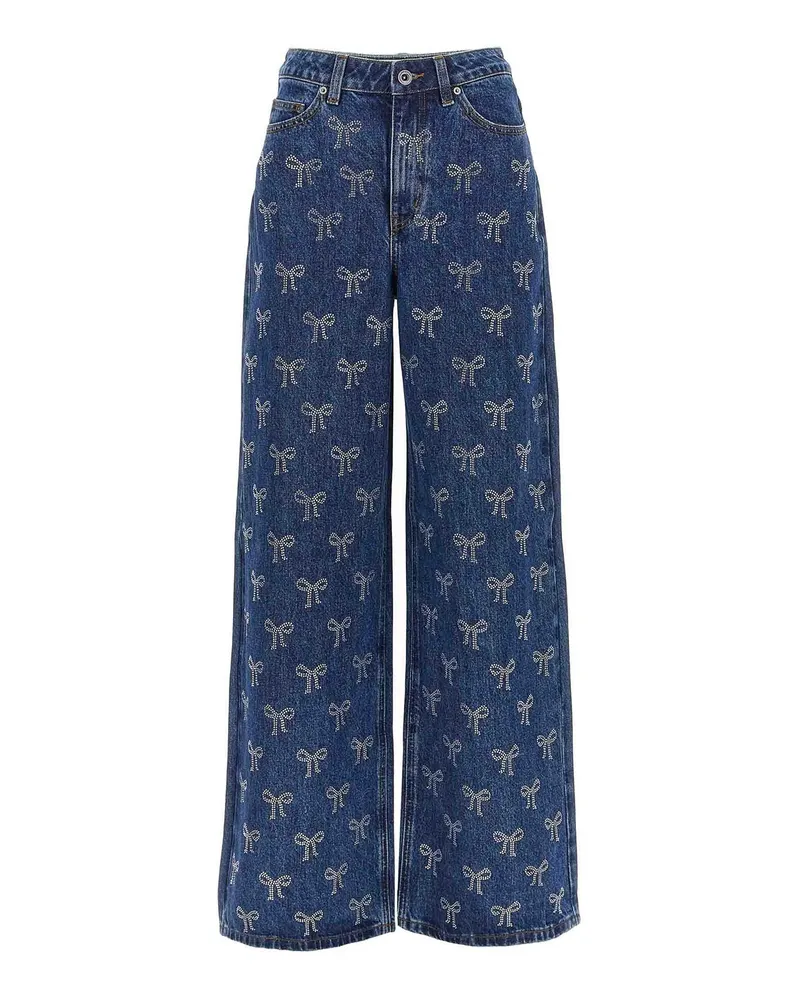Self-Portrait Bootcut Jeans - Blau Blau
