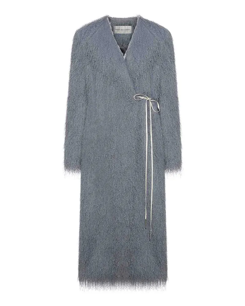 Dries van Noten Langer Mantel - Grau Grau