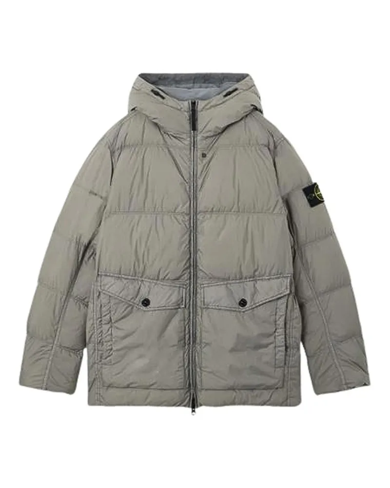 Stone Island Knielanger Mantel - Taupe Taupe
