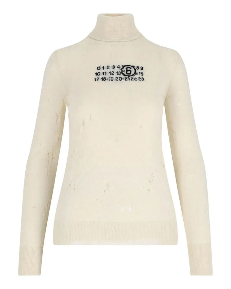 Maison Margiela U-Boot-Pullover - Weiß Weiß