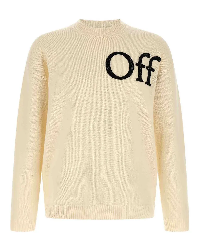 OFF-WHITE Rundhalspullover - Weiß Weiß