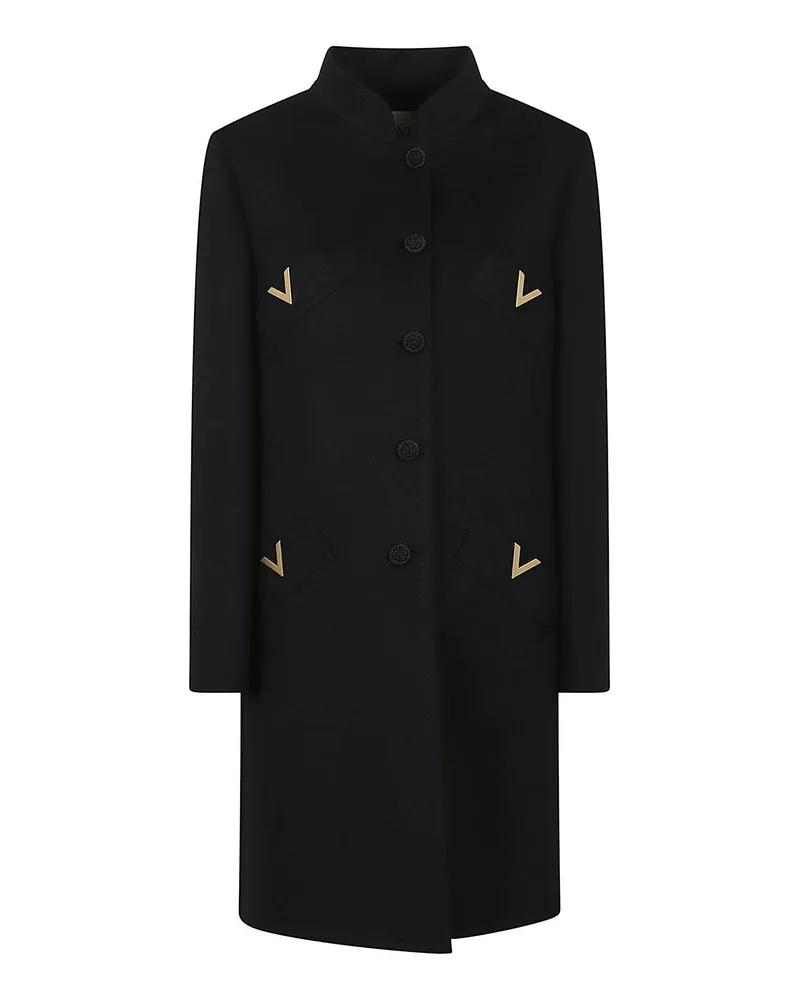 Valentino Garavani Knielanger Mantel - Schwarz Schwarz