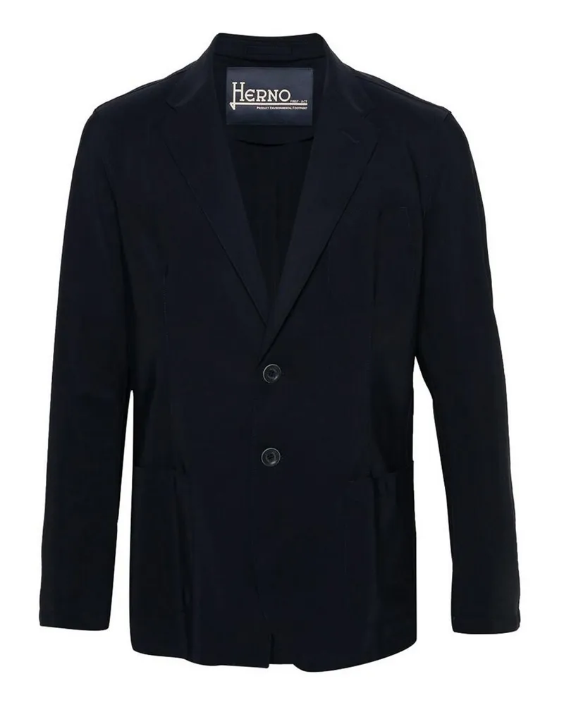 Herno Knielanger Mantel - Blau Blau
