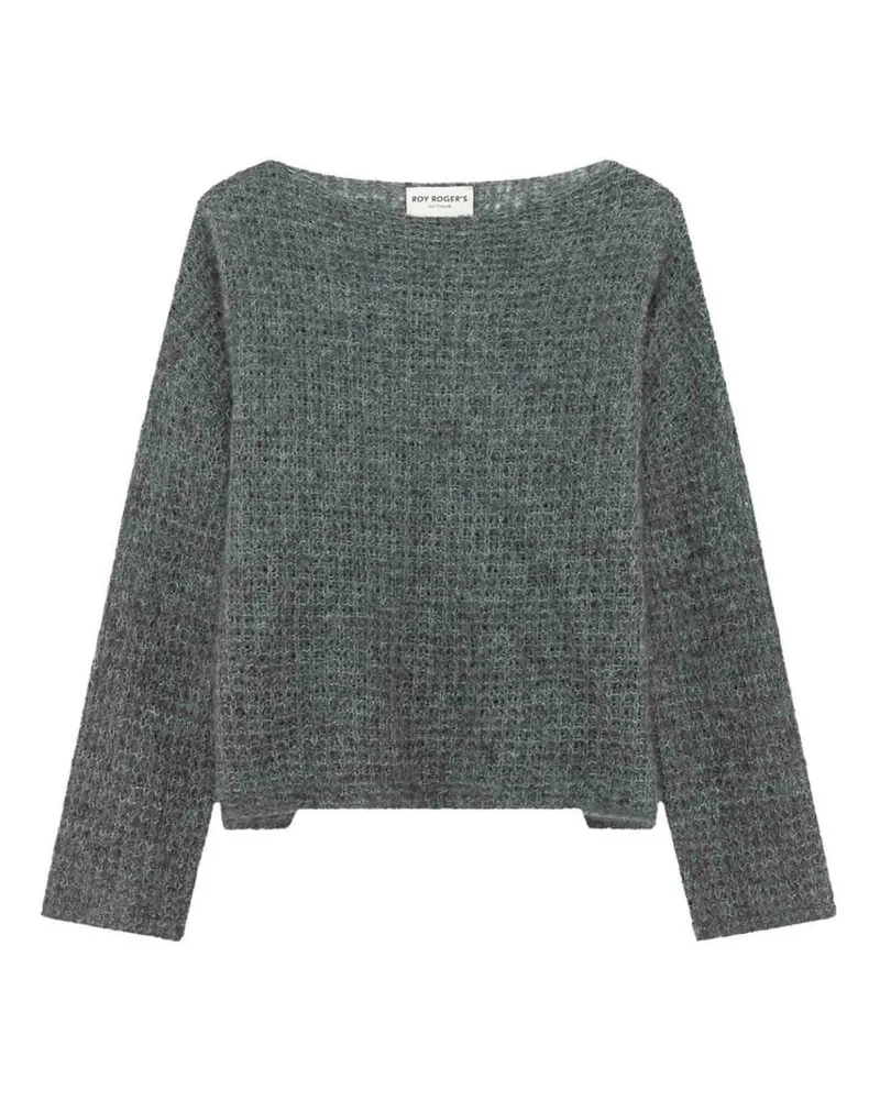 Roy Roger's Roy Roger Rundhalspullover - Grau Grau