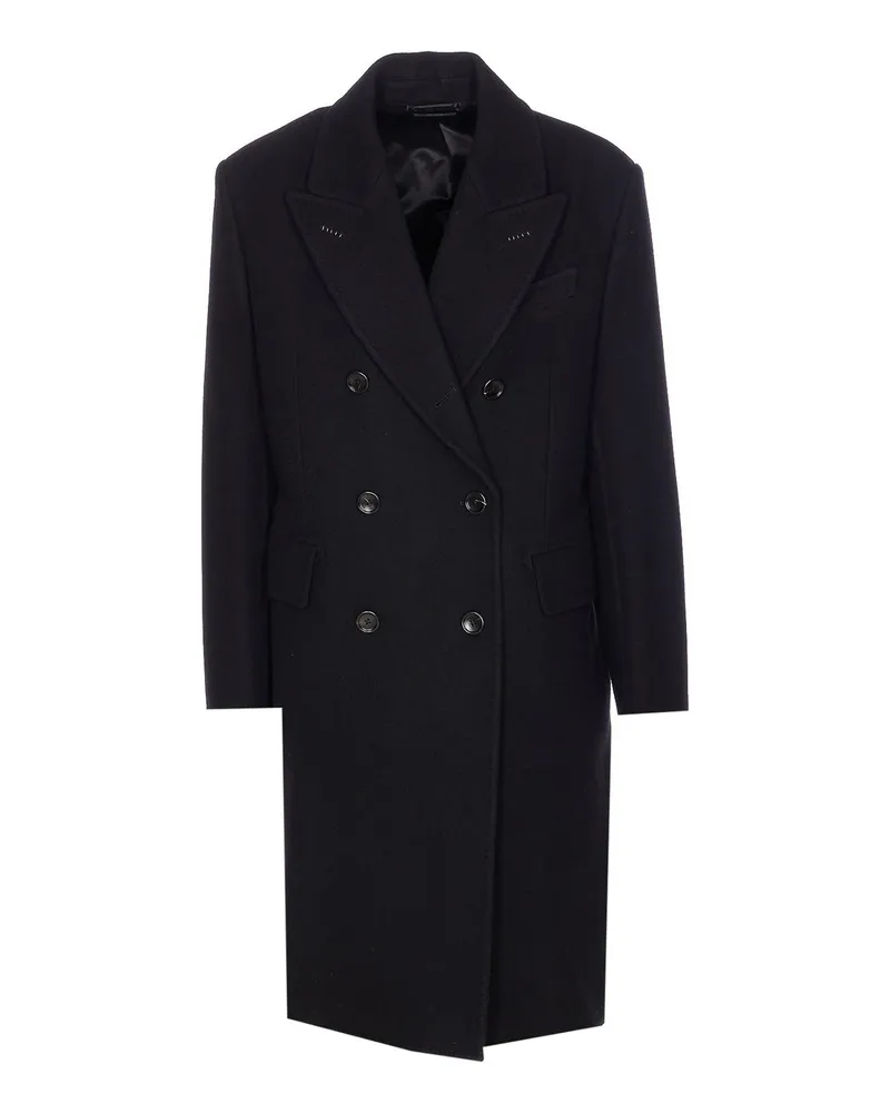 Tom Ford Knielanger Mantel - Schwarz Schwarz