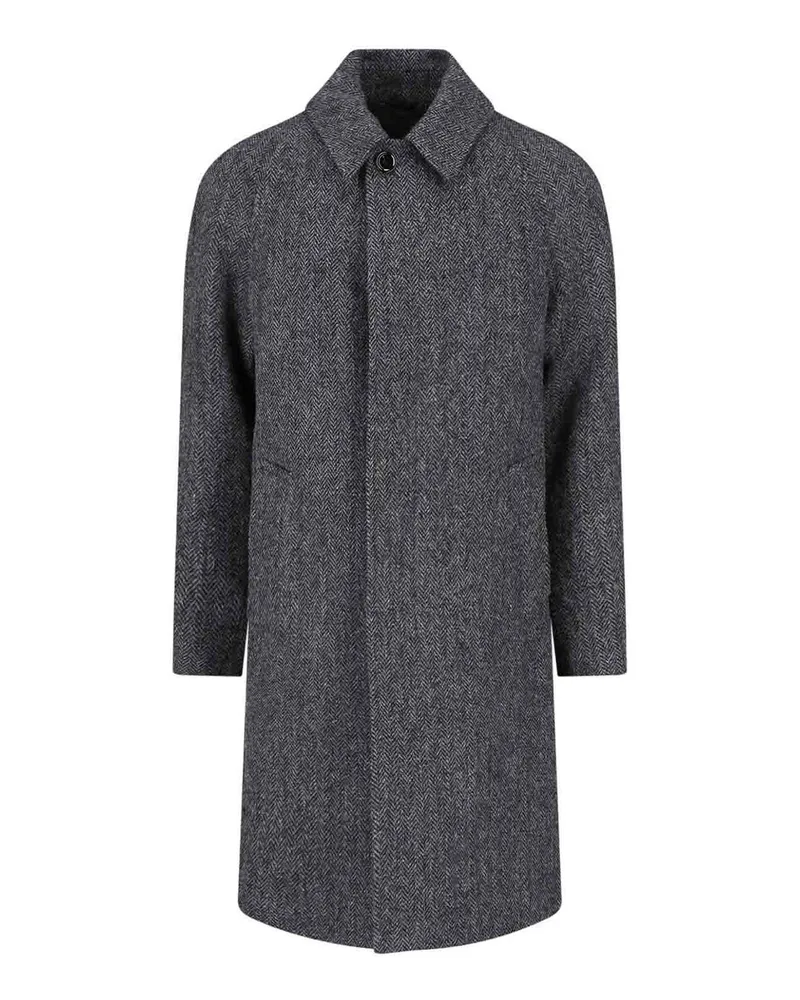 LARDINI Knielanger Mantel - Grau Grau