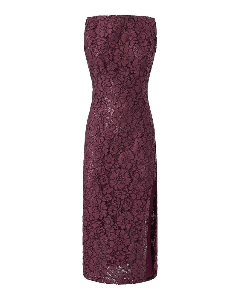 Pinko Knielanges Kleid - Dunkelrot Dunkelrot