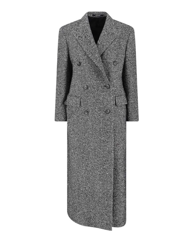 Tagliatore Langer Mantel - Schwarz Schwarz