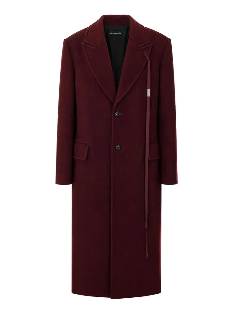 Ann Demeulemeester Knielanger Mantel - Rot Rot