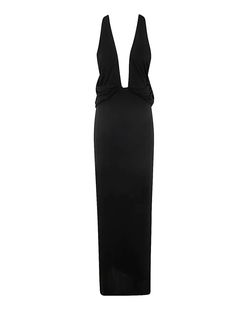 Magda Butrym Knielanges Kleid - Schwarz Schwarz