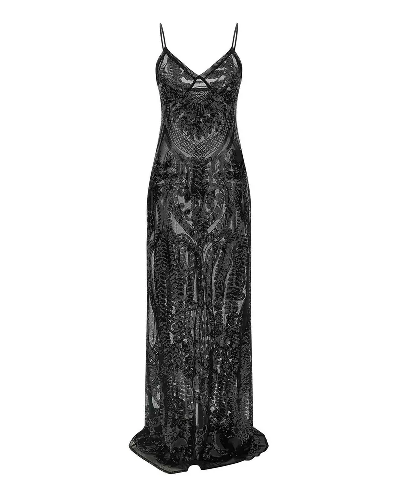 Norma Kamali Knielanges Kleid - Schwarz Schwarz